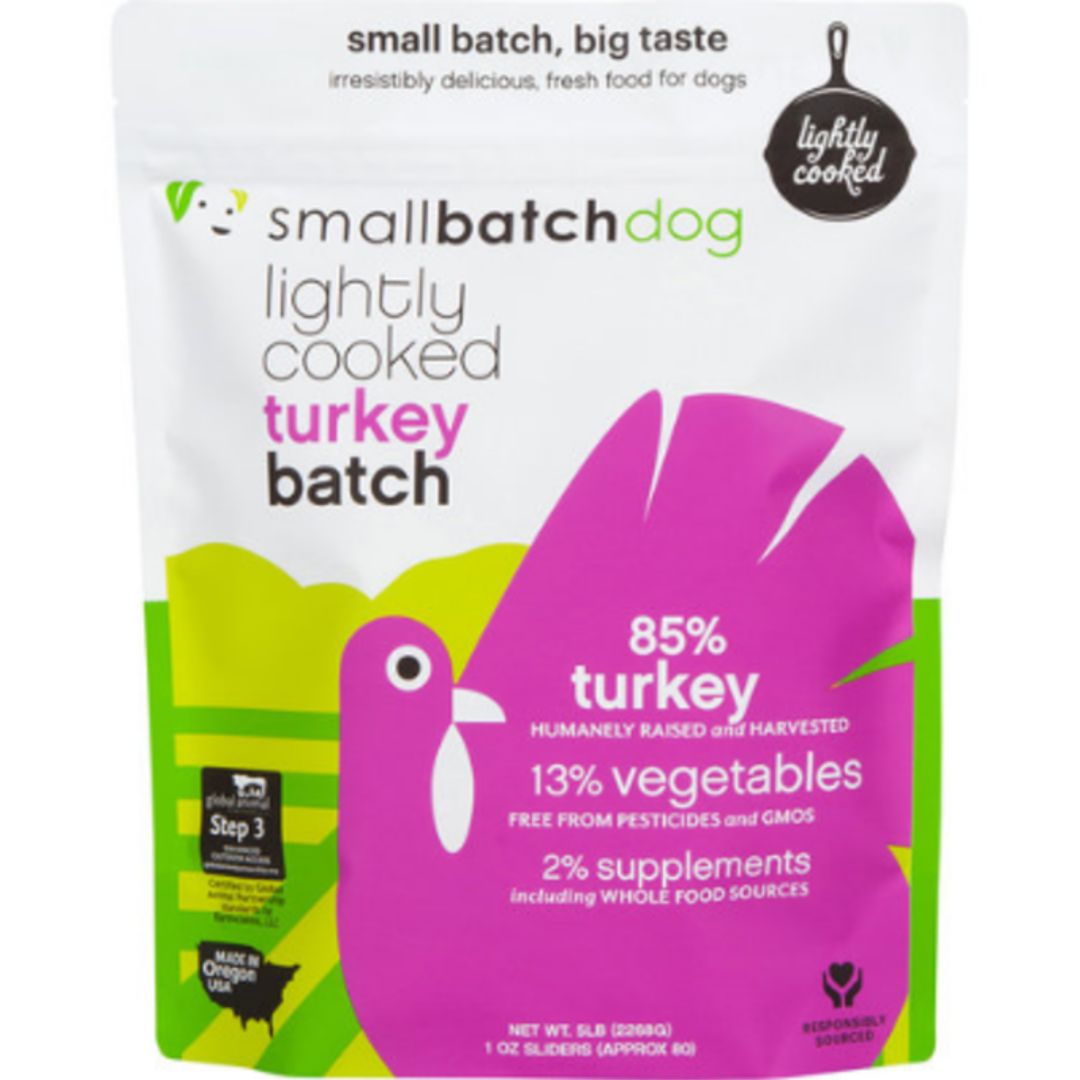 Smallbatch Dog Frozen Lightly Cooked Turkey 5Lb