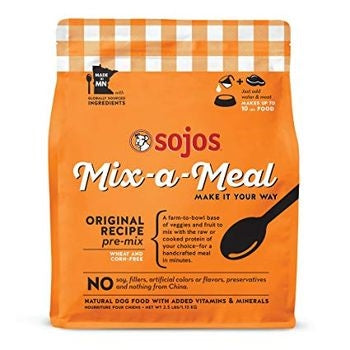 Sojos Mix-A-Meal Original Recipe Pre-Mix Dry Dog Food, 2.5 Lbs.