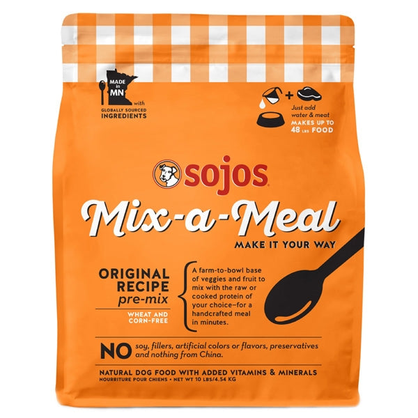 Sojos Mix-A-Meal Original Recipe Pre-Mix Dry Dog Food, 10 Lbs.