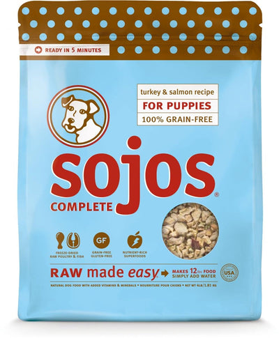 Sojos Complete Turkey And Salmon Recipe Dehydrated Puppy Food, 1 Lb