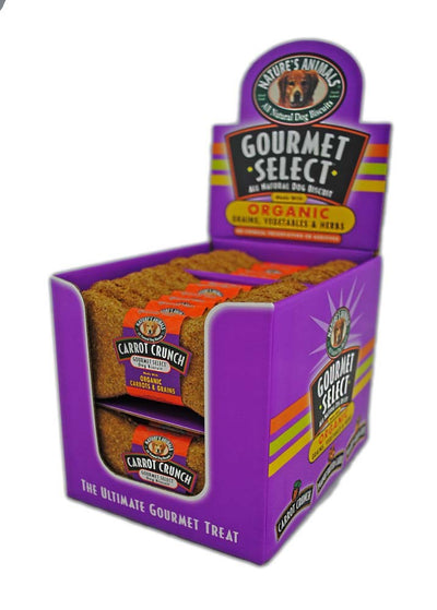 Natures Animals Gourmet Select Organic Dog Treat Display Carrot 1ea/4 in, 24 ct