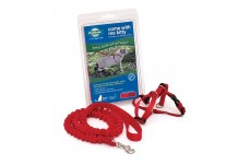 PetSafe Premier Come With Me Kitty Harness & Bungee Leash Combo Red/Cranberry 1ea/SM