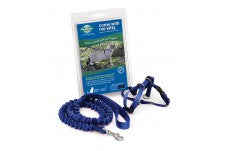 PetSafe Premier Come With Me Kitty Harness & Bungee Leash Combo Royal Blue/Navy 1ea/LG