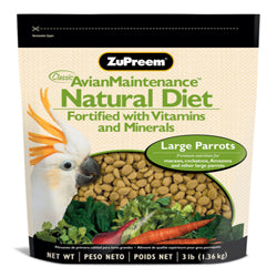 ZuPreem Natural Bird Food Large Parrots 1ea/3 lb
