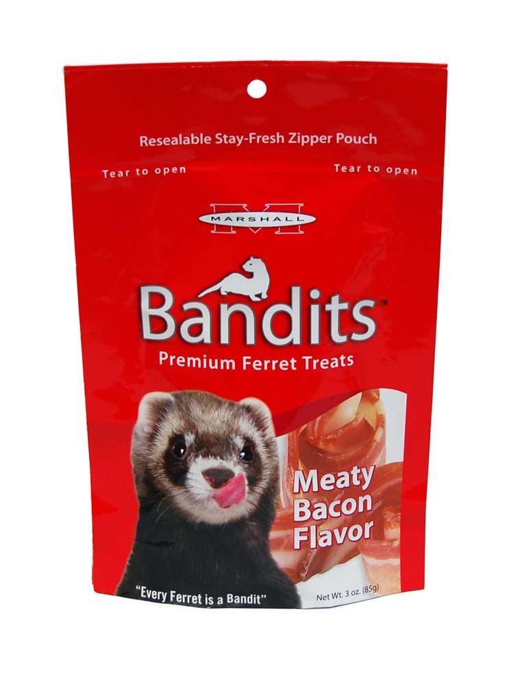 Marshall Pet Products Bandits Ferret Treat Meaty Bacon 1ea/3 oz