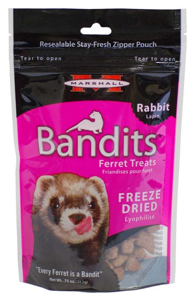 Marshall Pet Products Bandits Freeze-Dried Ferret Treat Rabbit 1ea/0.75 oz