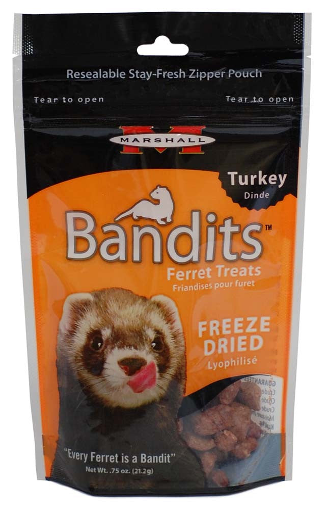 Marshall Pet Products Bandits Freeze-Dried Ferret Treat Turkey 1ea/0.75 oz