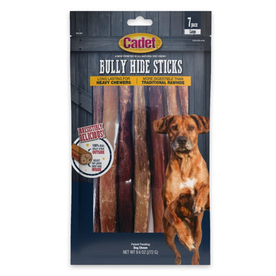 Cadet Bully Hide Sticks All-Natural Dog Chews Large Stick, 1ea/7 ct