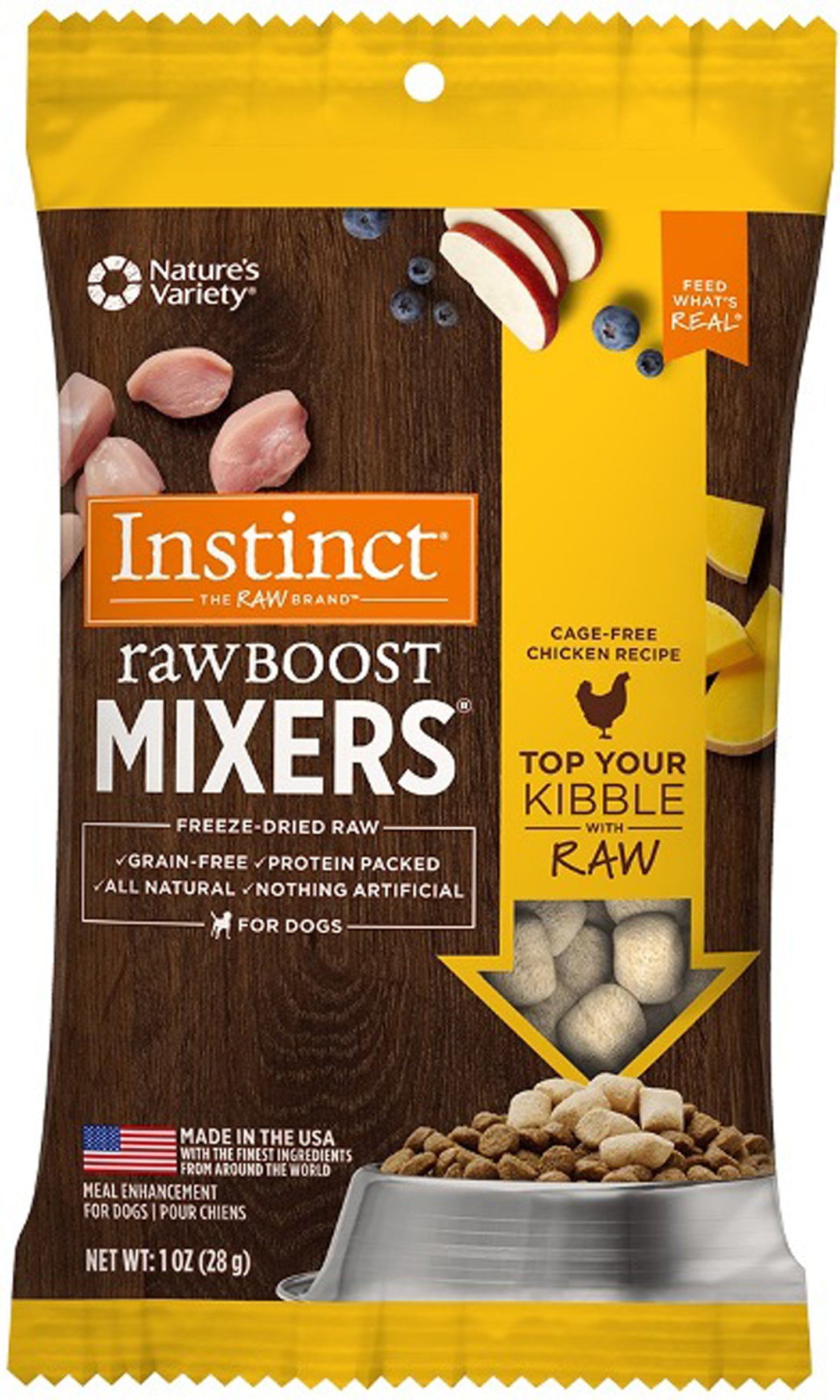 Natures Variety Raw Boost Mix Dog Chicken Trial1oz./4Bx Instinct Freeze Dried (Case Of 8)