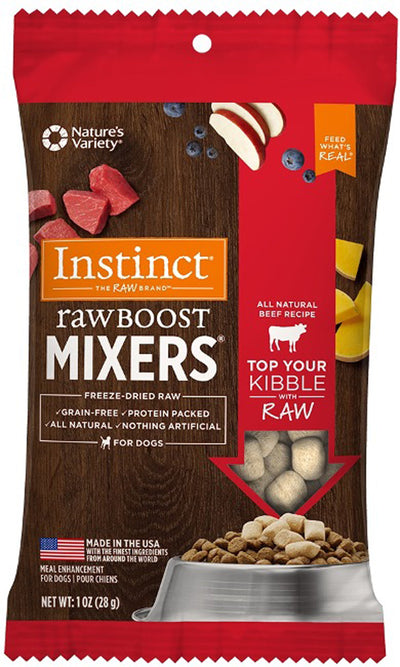 Natures Variety Raw Boost Mixer Dog Beef Trial 1oz./4Bx Instinct Freeze Dried (Case Of 8)