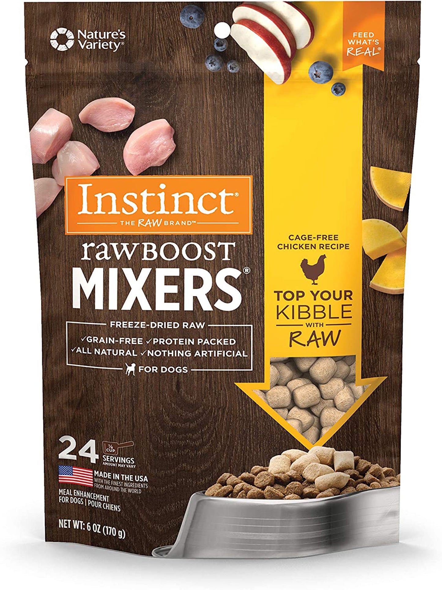 Natures Variety Instinct  Raw Boost Mixers Freeze Dried Dog Chicken 6oz.