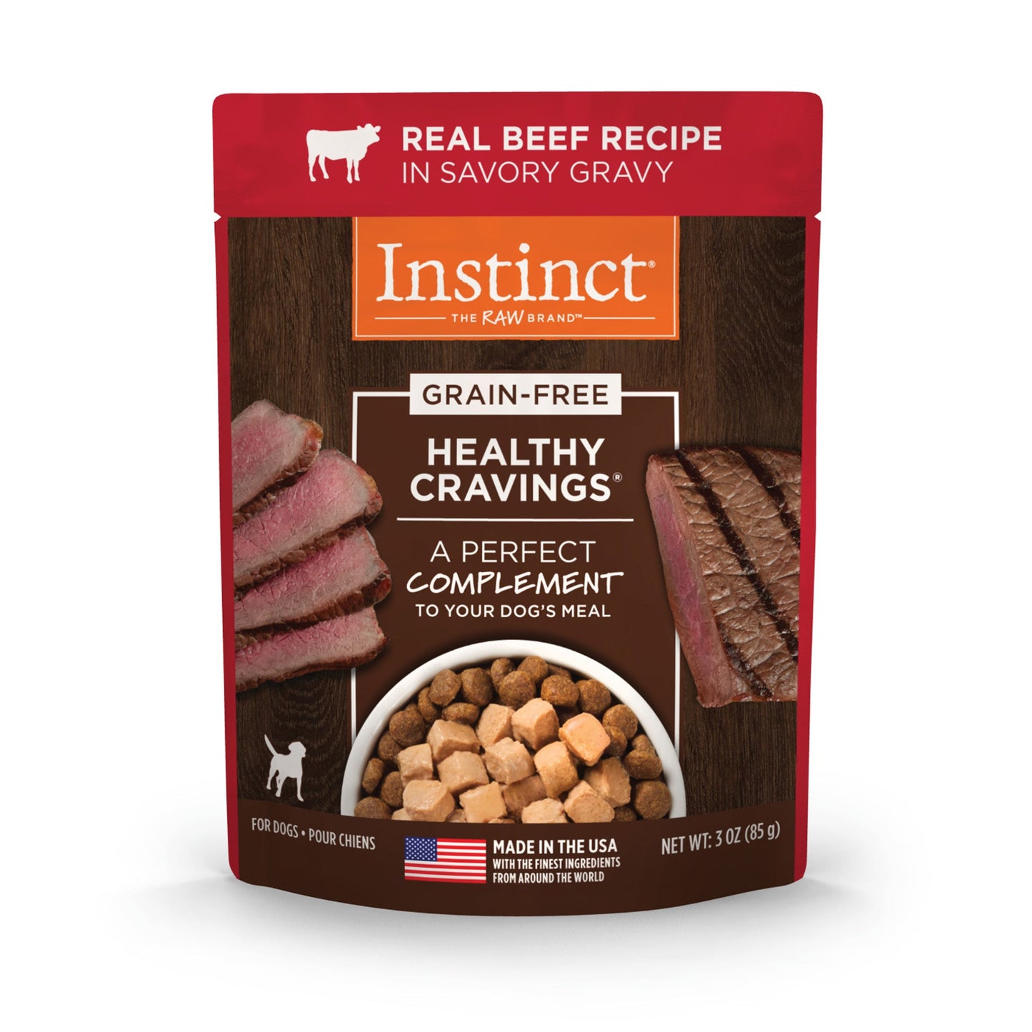 Natures Variety Dog Pouch Natures Variety Instinct Healthy Cravings Beef 3oz.(Case of 24)