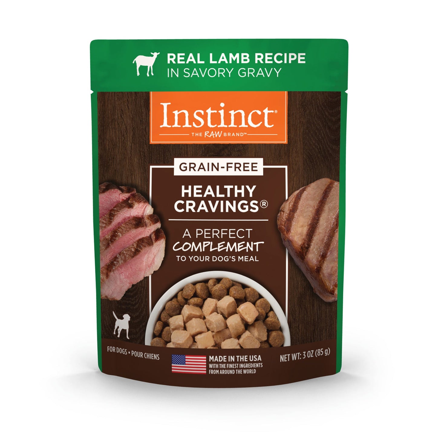 Natures Variety Dog Pouch Instinct Healthy Cravings Lamb 3oz.(Case of 24)