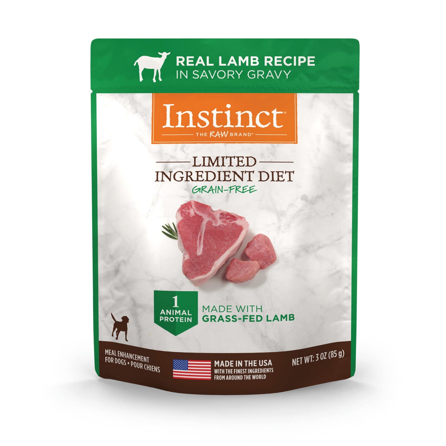 Natures Variety Instinct Pouch Limited Ingredient Lamb 3oz.(Case of 24)