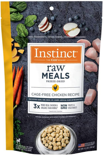 Natures Variety Dog Instinct Raw Meal Freezedried Chicken Cagefree 9.5oz