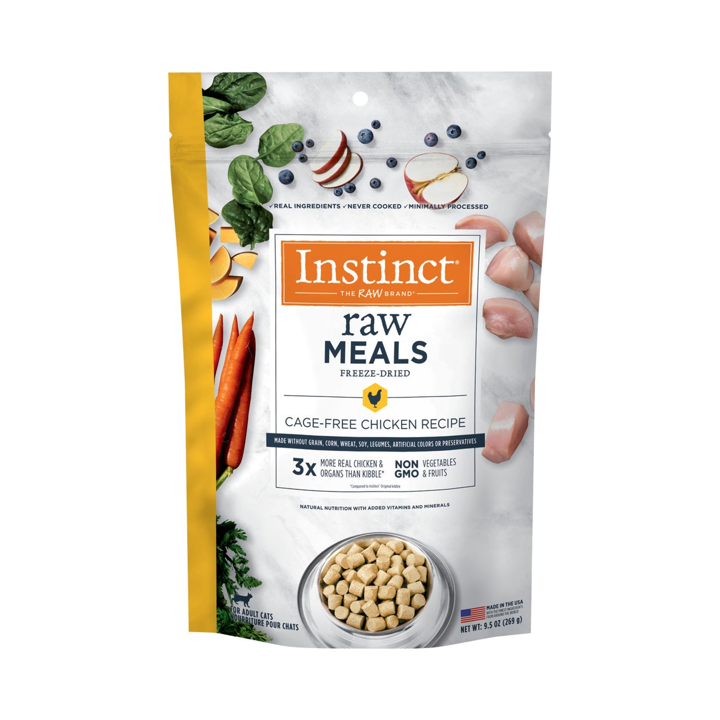 Natures Variety Cat Instinct Raw Meal Freezedried Real Chicken 9.5oz. (Case of 8)