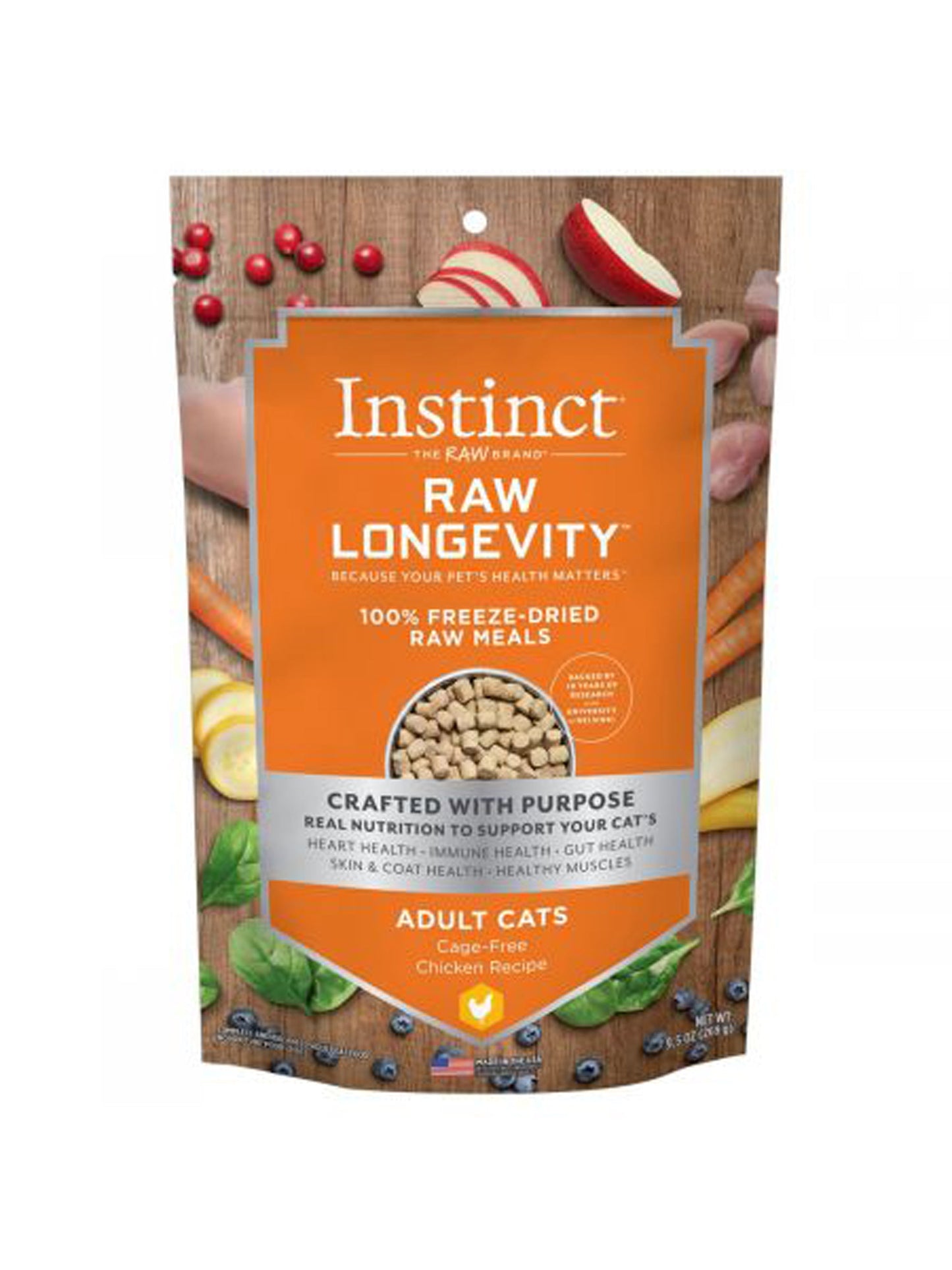 Natures Variety Raw Longevity Cat Freeze Dried Meals 1.5oz. Chicken (Case of 24)