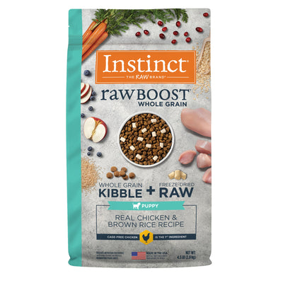 Natures Variety Puppy Instinct Raw Boost Wholegrain Chicken Brown Rice 4.5Lb (Case Of 4)
