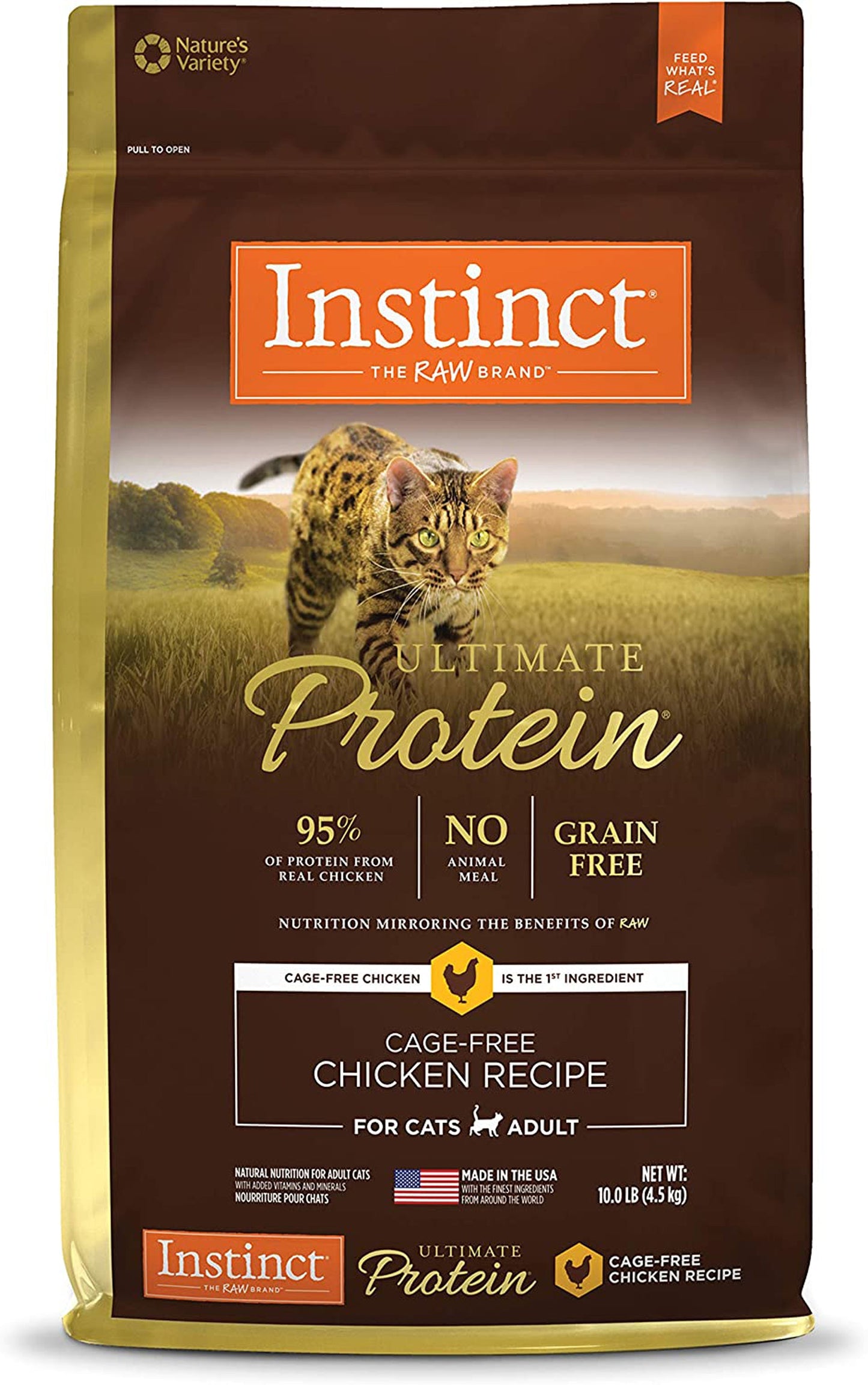 Natures Variety Instinct Cat Ultimate Protein Chicken 10Lb Cagefree