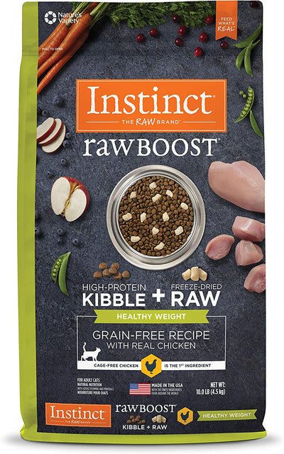 Natures Variety Instinct Cat Raw Boost Healthy Weight Chicken 10Lb Grainfree