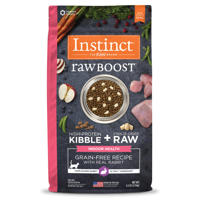 Natures Variety Instinct Cat Raw Boost Indoor Health Rabbit 4.5Lb Grain free