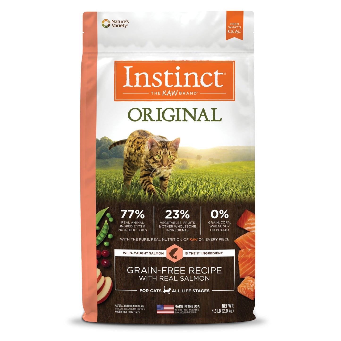 Natures Variety Instinct Cat Original Salmon 4.5Lb  Grain free (Case of 4)