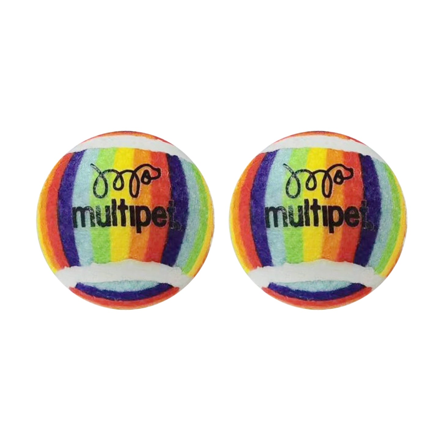 Multipet Rainbow Tennis Ball 2pk