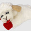 Multipet Lamb Chop Catnip Toy White-Red 4in SM