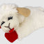 Multipet Lamb Chop Catnip Toy White-Red 4in SM