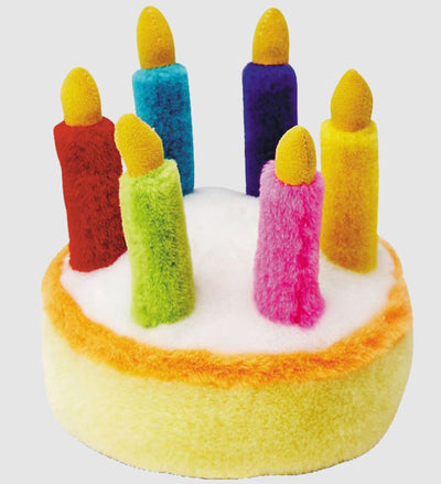 Multipet Birthday Cake Dog Toy Multi-Color 1ea/5.5 in