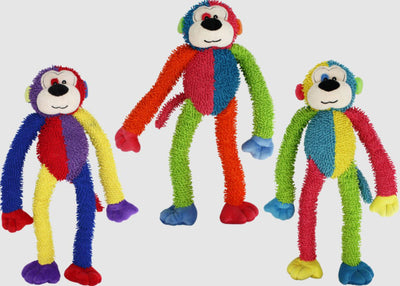 Multipet Multi Crew Monkey Dog Toy Assorted 1ea/17 in