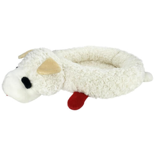Multipet Lamb Chop Bolster Style Dog Bed 1ea/MD, 27In X 18.5 in