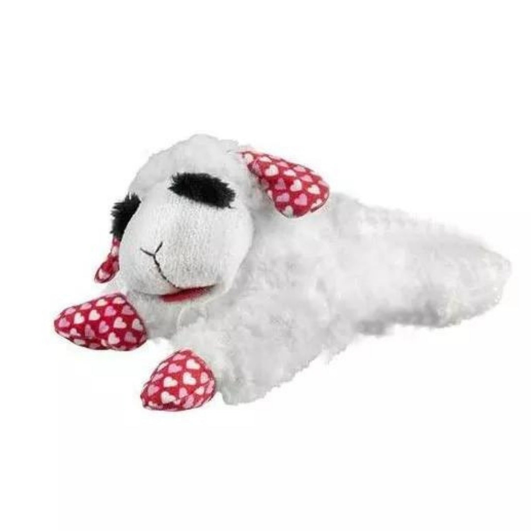 Multipet Valentines Day Lamb Chop Dog Toy 10.5 Inches,