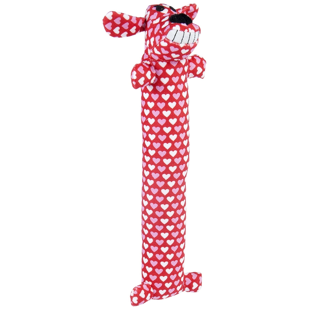 Multipet ValentineS Day Loofa Dog, 12 Inch Dog Toy