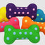 Multipet Polka-Dot Latex Bones Dog Toy Assorted 1ea/4 in