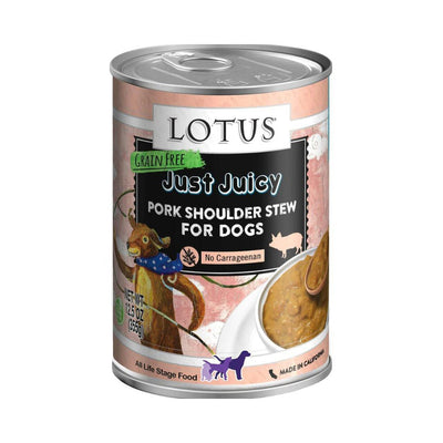 Lotus Dog Grain Free Juicy Pork Shoulder Stew 12.5oz. (Case of 12)