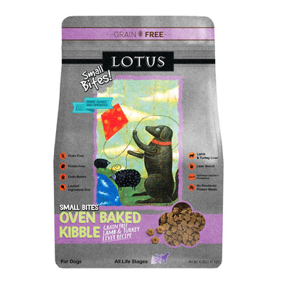 Lotus Dog Grain Free Small Bite Lamb Turkey Liver 4Lb