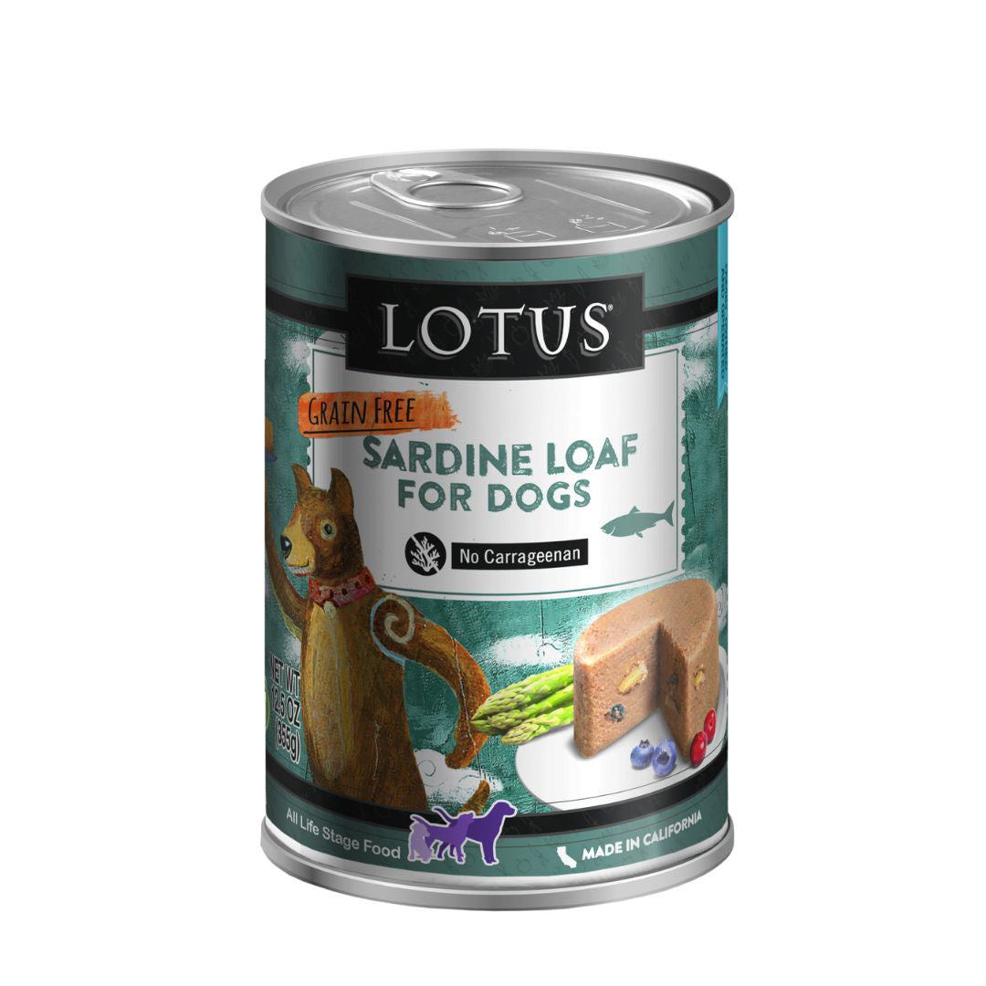 Lotus Dog Grain Free Loaf Sardine 12.5oz. (Case of 12)