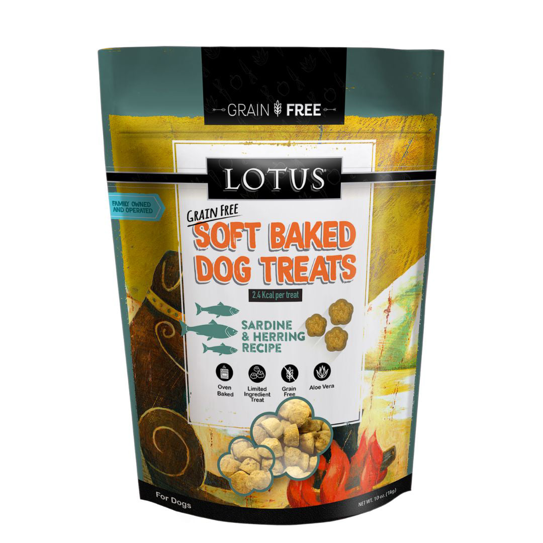 Lotus Dog Soft Baked Grain Free Sardine & Herring 10oz.