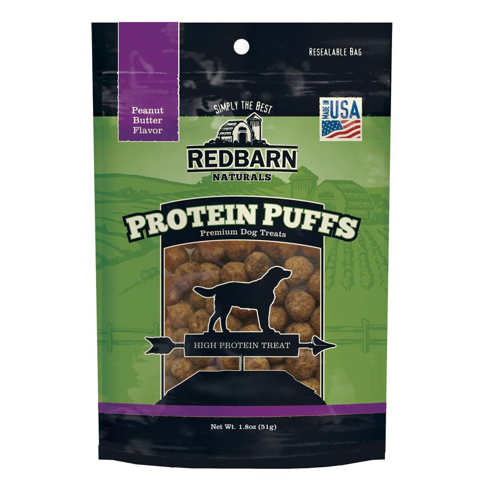 Redbarn Pet Products Protein Puffs Dog Treats Peanut Butter 1ea/1.8 oz