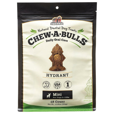 Redbarn Pet Products Chew-A-Bulls Dental Dog Treat Hydrant 1ea/48 pk, Mini