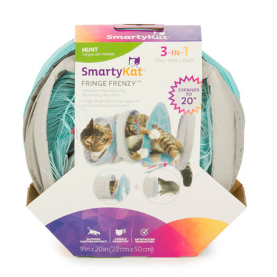 SmartyKat Fringe Frenzy Cat Activity Tunnel 1ea/20 in