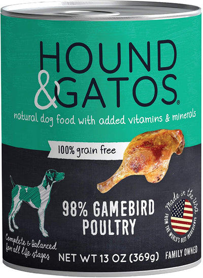 Hound And Gatos Dog Grain Free Gamebird 13oz. (Case of 12)
