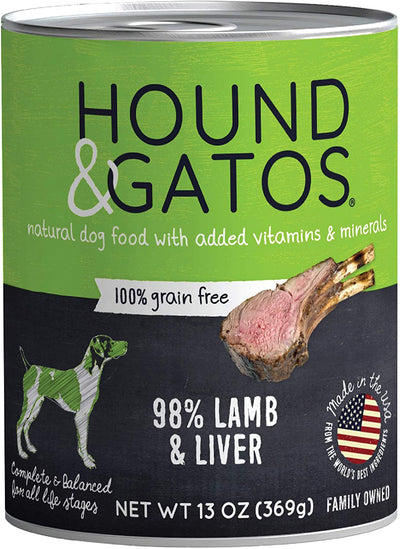 Hound And Gatos Dog Grain Free Lamb Lamb Liver 13oz. (Case of 12)