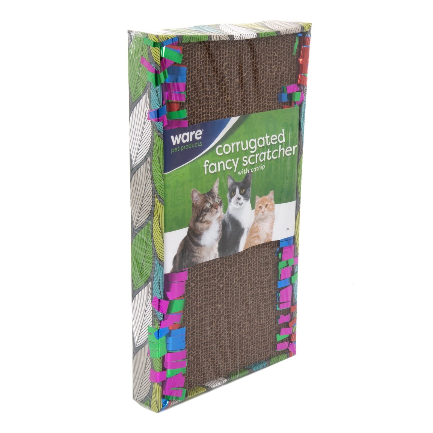 Ware Corrugated Fancy Cat Scratcher 18.25 x 10 x 2in.