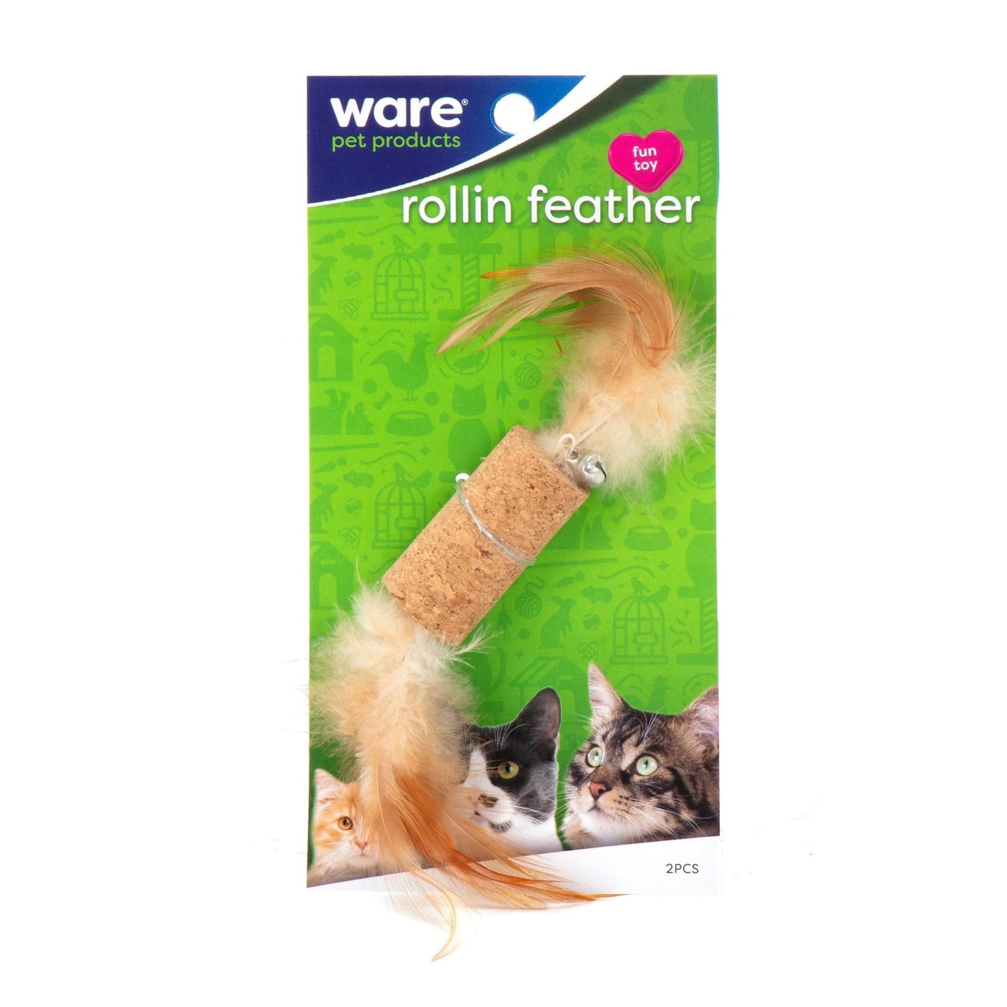 Ware Rollin Feather Cay Toy