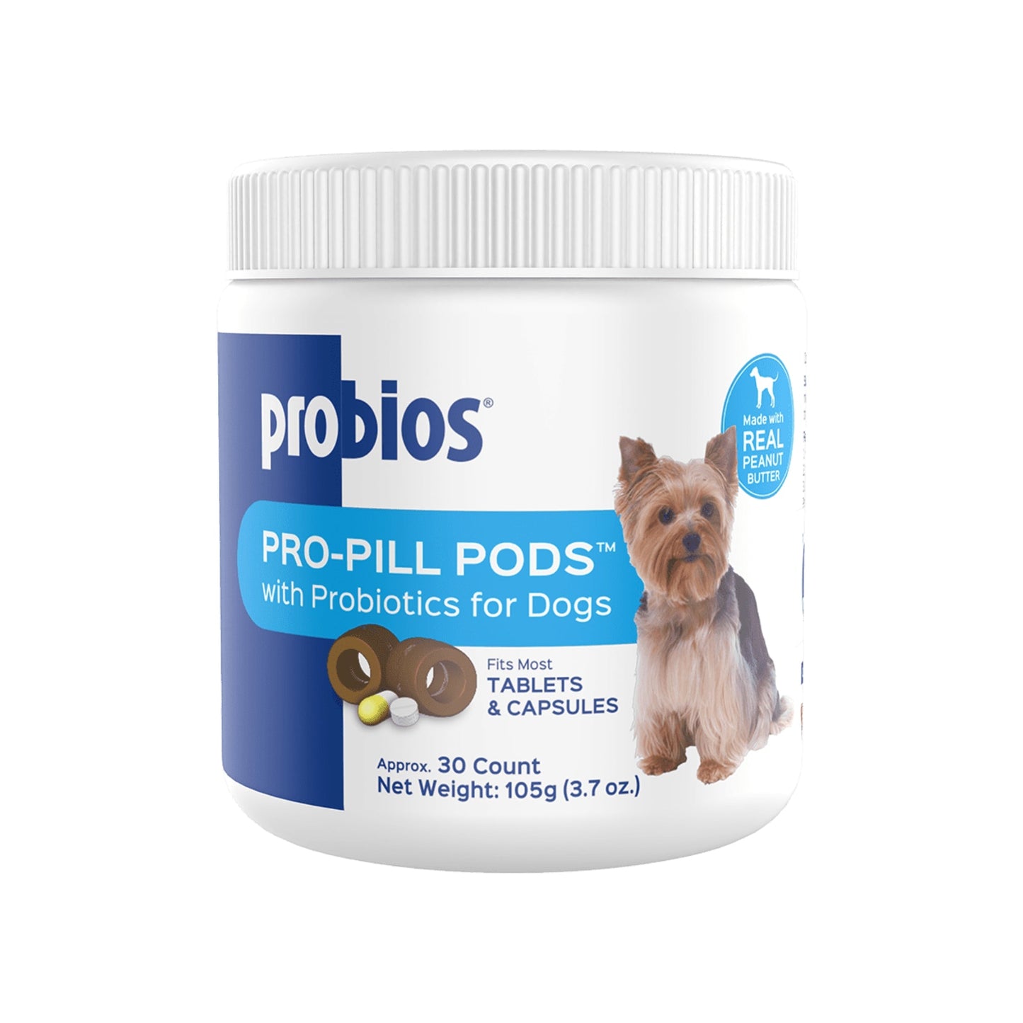 Probios Pro-Pill Pods with Probiotics for Small Dogs Peanut Butter 30 count