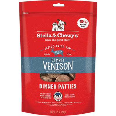 Stella And Chewys Dog Freeze-Dried Dinner Patties Simply Venison 25oz.