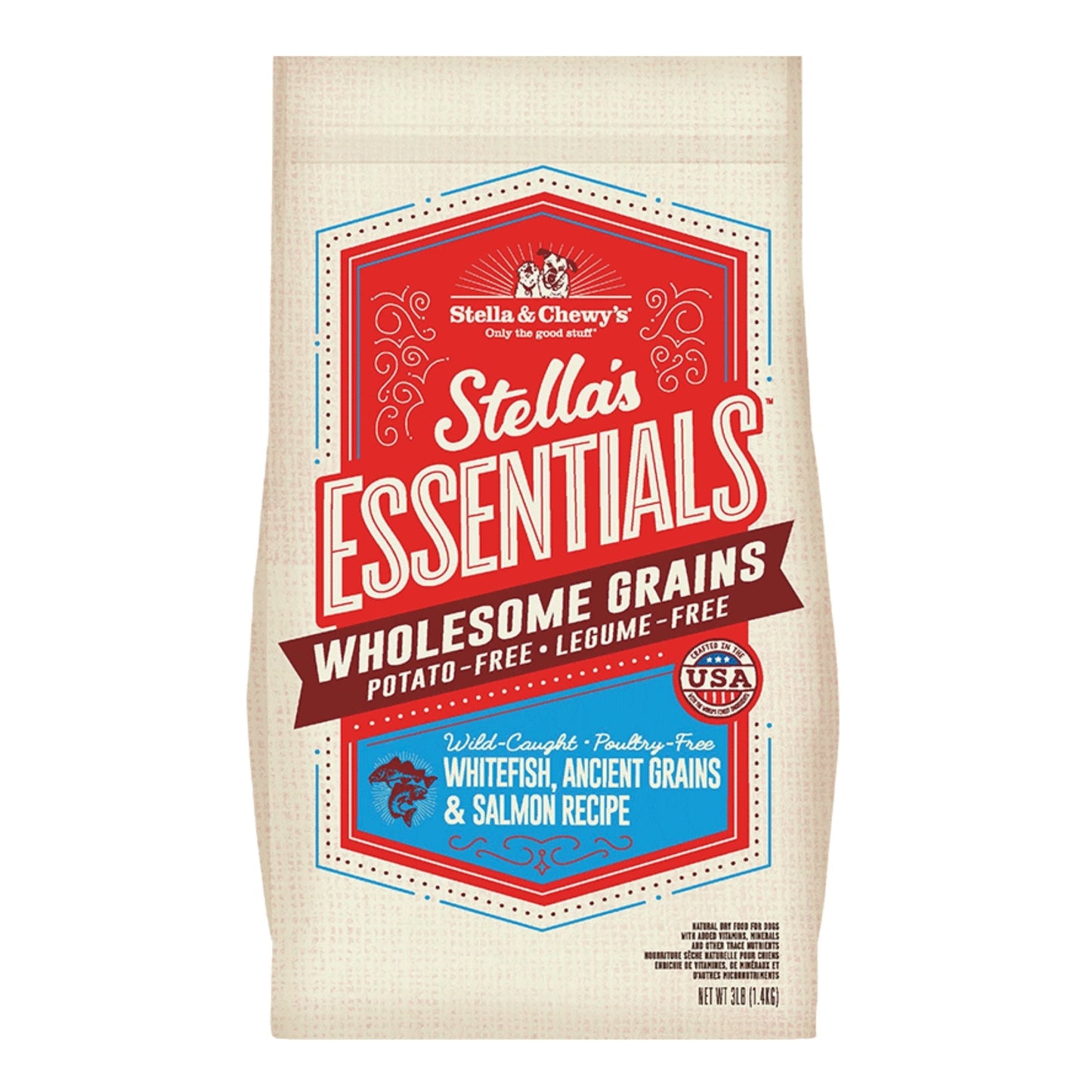 Stella & Chewy's Dog Essentials Whitefish & Ancient Grains 25Lb