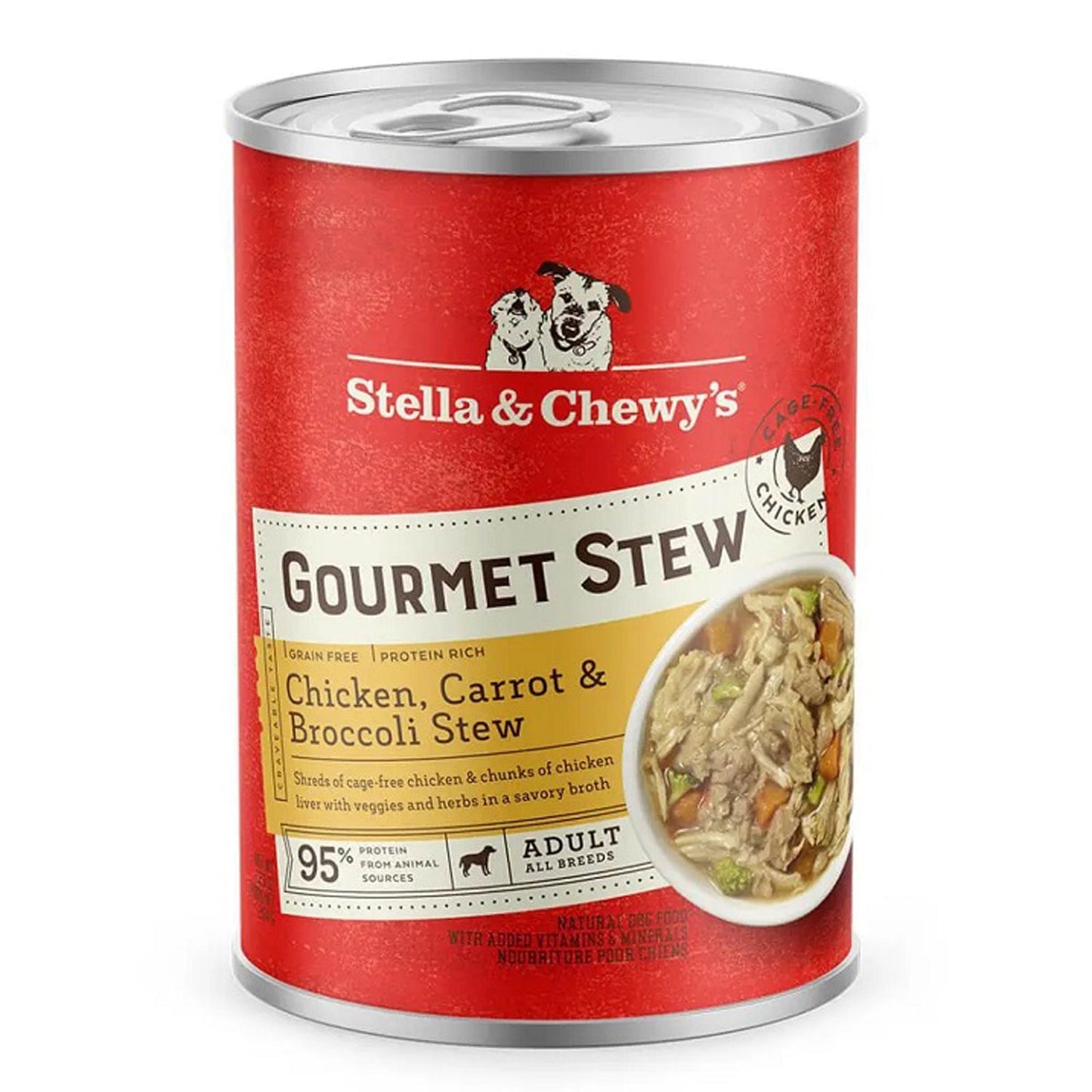 Stella And Chewys Dog Gourmet Stew Chicken; Carrot And Broccoli 12.5oz. (Case of 12)